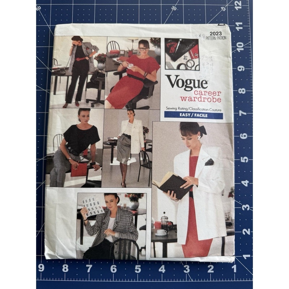 Vogue Easy Career Wardrobe Pattern 2023 Jacket Dress Top‎ Pants Skirt Size 12-16